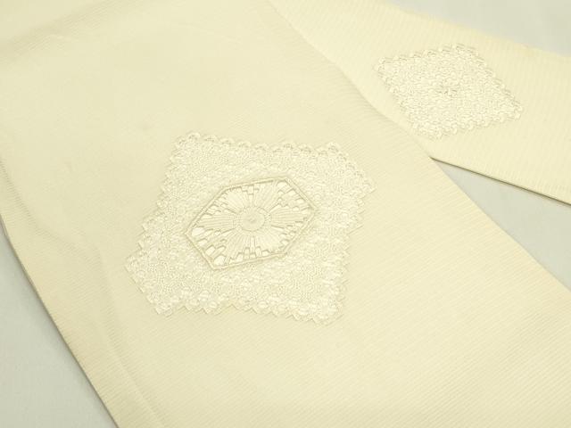 平和屋着物*夏物 九寸名古屋帯 ドロンワーク 菱花文 正絹 逸品 CABJ1692rv
