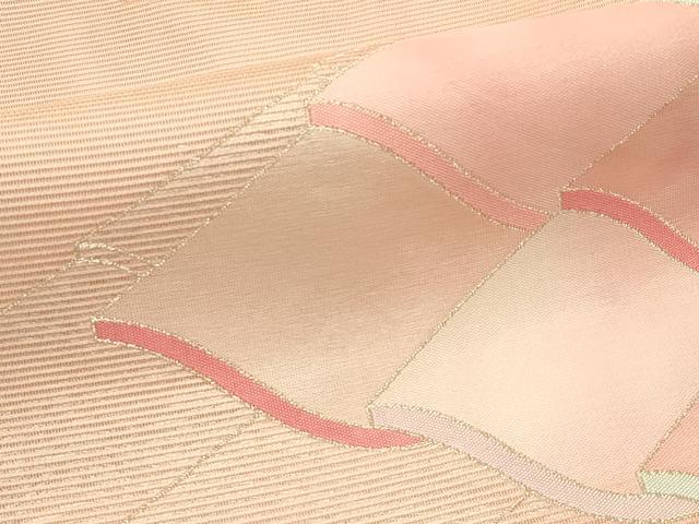 平和屋着物*夏物 九寸名古屋帯 瓦文様 金糸 正絹 逸品 CABJ1697rv