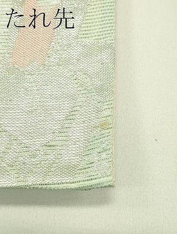 平和屋着物*夏物 六通柄袋帯 杜若 銀糸 正絹 逸品 CABJ1713rv