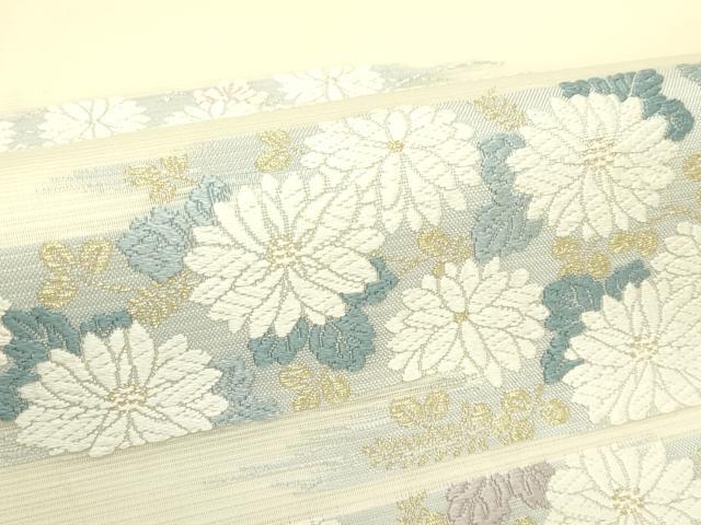 平和屋着物*夏物 六通柄袋帯 唐織 菊霞文 金銀糸 正絹 逸品 CABJ1718rv