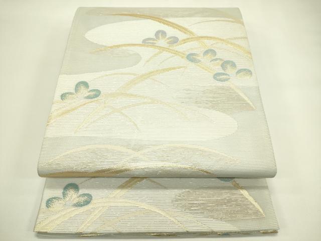 平和屋着物*夏物 六通柄袋帯 萩芝草文 こかげ 金糸 正絹 逸品 CABJ1725rv