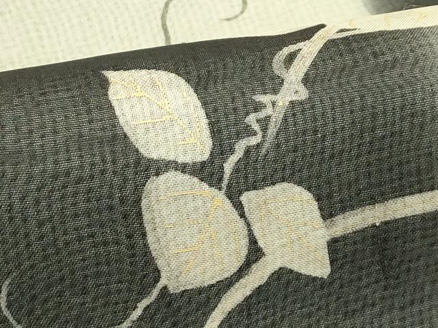 平和屋着物*夏物 太鼓柄袋帯 草花文 金彩 正絹 逸品 CABJ1736rv