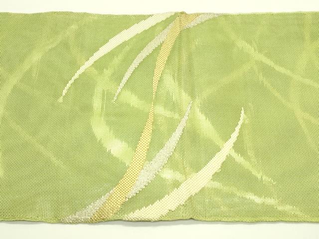平和屋着物*夏物 太鼓柄袋帯 芝草文 金銀糸 正絹 逸品 未使用 CABJ1737rv