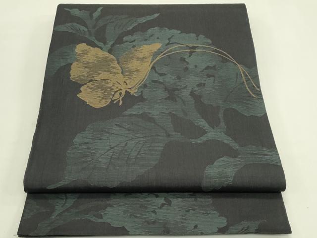 平和屋着物*夏物 六通柄 本袋帯 七野上布 花蝶文 麻 逸品 CABJ1747rv