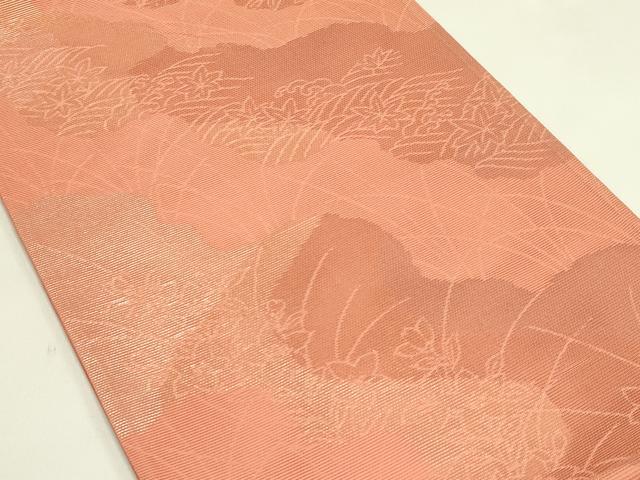 平和屋着物*夏物 六通柄袋帯 霞草花文 金銀糸 正絹 逸品 CABJ1754rv