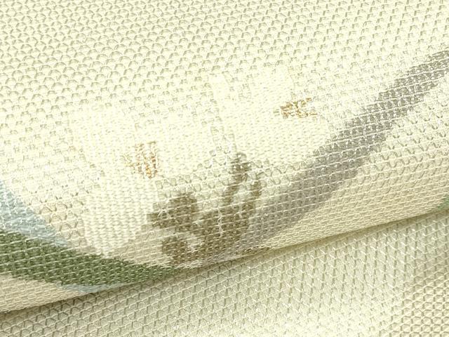平和屋着物*夏物 太鼓柄袋帯 草花文 金銀糸 正絹 逸品 未使用 CABJ1760rv