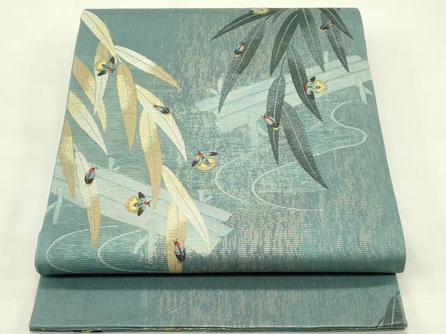 平和屋着物*夏物 六通柄袋帯 蛍 金糸 正絹 逸品 未使用 CABJ1763rv