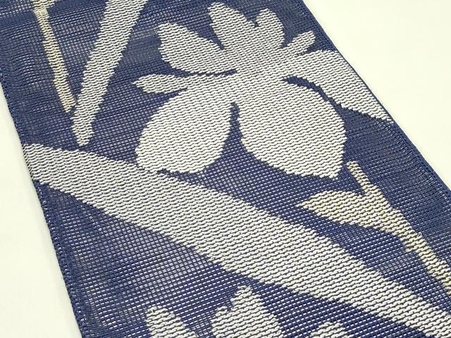 平和屋着物*夏物 六通柄袋帯 杜若 金銀糸 正絹 逸品 CABJ1773rv