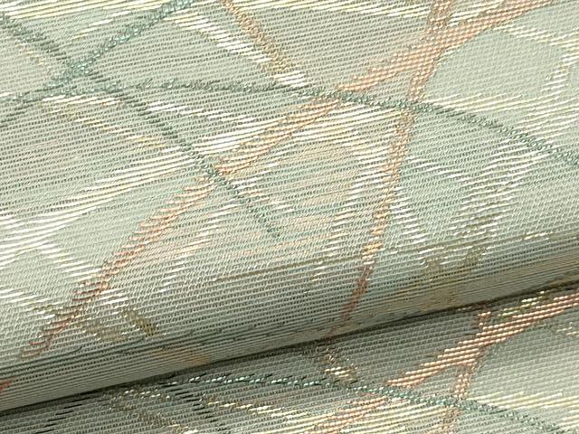 平和屋着物*夏物 六通柄袋帯 芝草文 金糸 正絹 逸品 CABJ1775rv