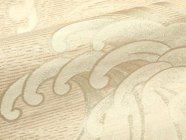 平和屋着物*夏物 西陣 六通柄袋帯 立波文 銀糸 証紙付き 正絹 逸品 未使用 CABJ1782rv