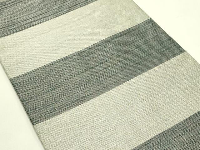 平和屋着物*夏物 全通柄袋帯 横段文 銀糸 正絹 逸品 CABJ1785rv