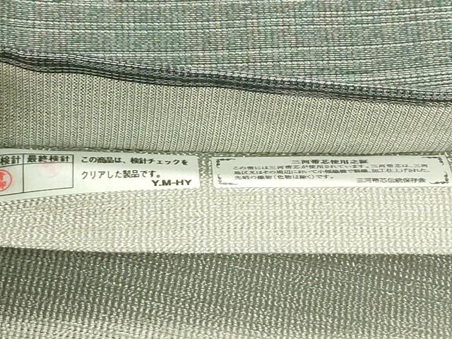 平和屋着物*夏物 全通柄袋帯 横段文 銀糸 正絹 逸品 CABJ1785rv