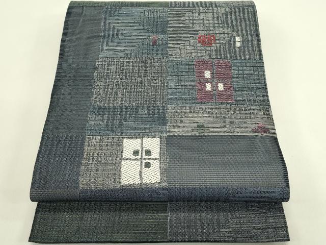平和屋着物*夏物 六通柄袋帯 幾何学文様 正絹 逸品 CABJ1795rv