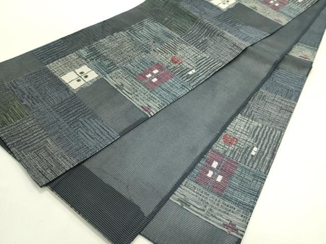 平和屋着物*夏物 六通柄袋帯 幾何学文様 正絹 逸品 CABJ1795rv