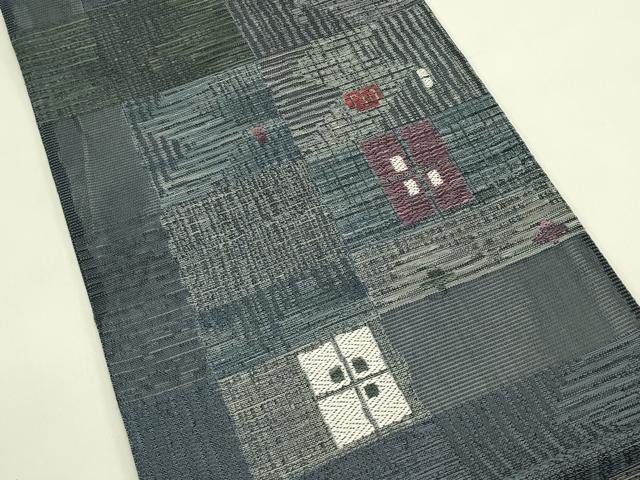 平和屋着物*夏物 六通柄袋帯 幾何学文様 正絹 逸品 CABJ1795rv