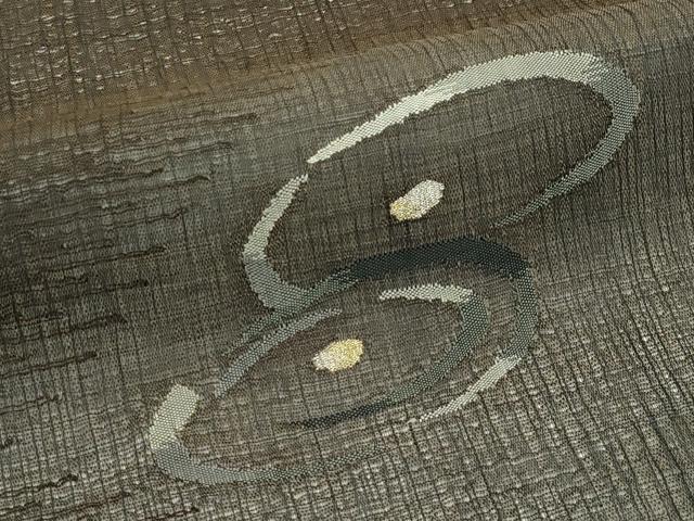 平和屋着物▽太鼓柄袋帯 スリーシーズン 春夏秋 すくい織 丸文 金銀糸 正絹 逸品 CABJ1800rv