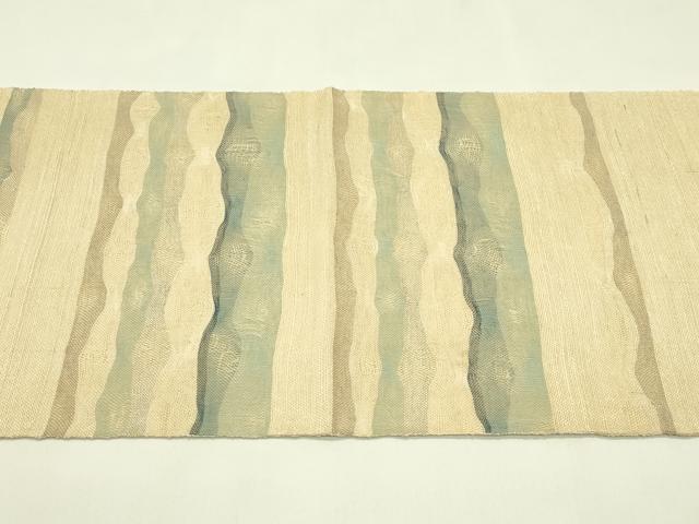 平和屋着物*夏物 六通柄袋帯 横段文 金銀糸 正絹 逸品 未使用 CABJ1805rv