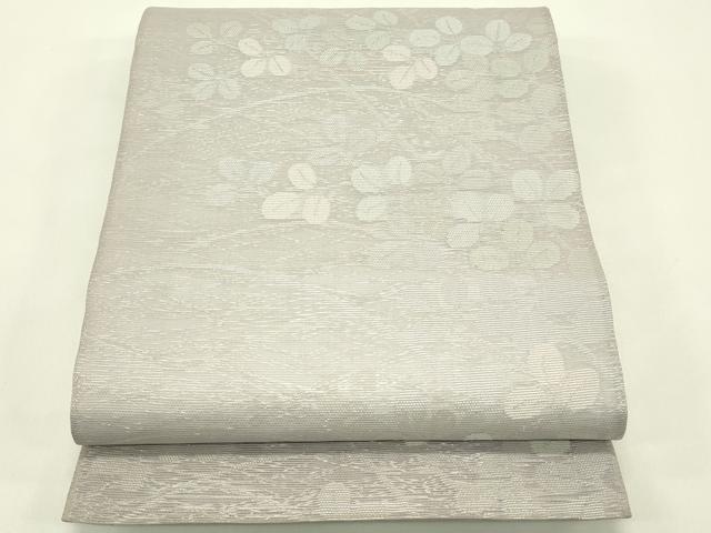 平和屋着物*夏物 六通柄袋帯 萩 銀糸 正絹 逸品 CABJ1809rv