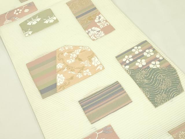 平和屋着物*夏物 六通柄袋帯 唐織 色紙吉祥花文 金糸 正絹 逸品 CABJ1812rv