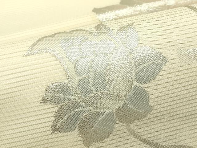 平和屋着物*夏物 六通柄袋帯 更紗唐草文 銀糸 正絹 逸品 CABJ1814rv