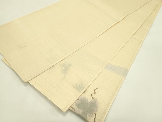 平和屋着物*夏物 太鼓柄袋帯 すくい織 蔦の葉文 正絹 逸品 CABJ1819rv