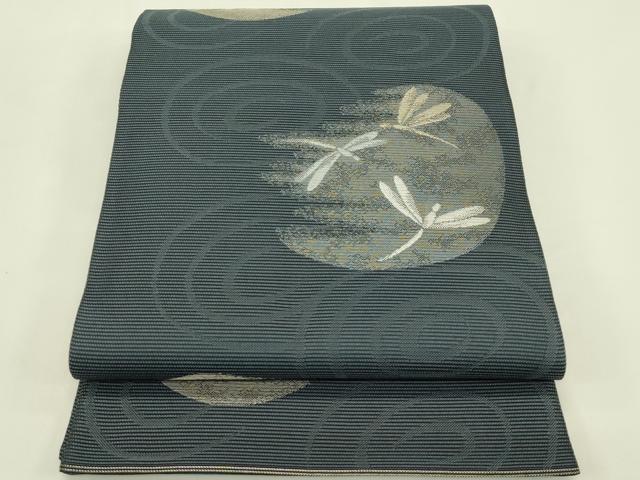 平和屋着物*夏物 六通柄袋帯 トンボ 金糸 正絹 逸品 CABJ1821rv