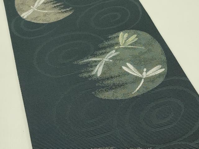 平和屋着物*夏物 六通柄袋帯 トンボ 金糸 正絹 逸品 CABJ1821rv