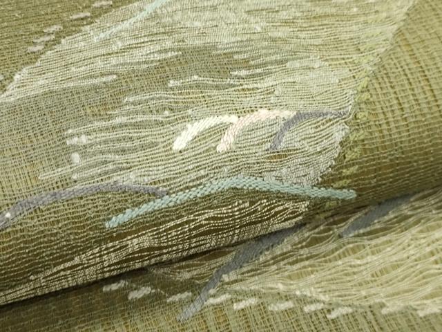 平和屋着物*夏物 太鼓柄袋帯 すくい織 千鳥 正絹 逸品 未使用 CABJ1835rv
