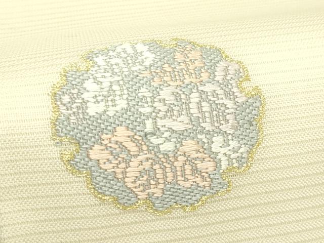 平和屋着物*夏物 西陣 橋本テル織物謹製 六通柄袋帯 唐織 雪輪花文 金糸 証紙付き 正絹 逸品 未使用 CABJ1853rv
