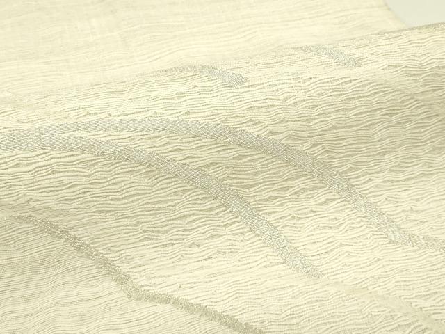平和屋着物*夏物 太鼓柄袋帯 櫛織 雲重ね文 銀糸 正絹 逸品 CABJ1854rv