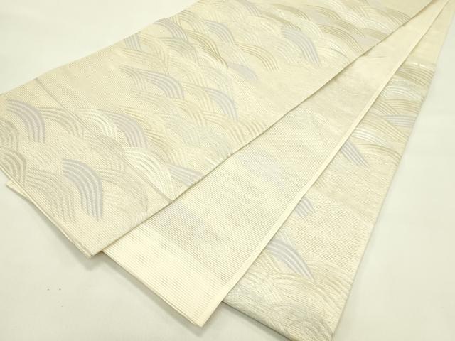平和屋着物*夏物 六通柄袋帯 立波文 銀糸 正絹 逸品 CABJ1861rv