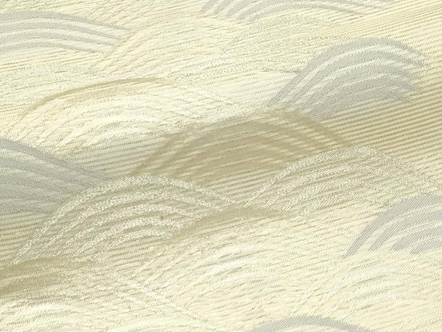 平和屋着物*夏物 六通柄袋帯 立波文 銀糸 正絹 逸品 CABJ1861rv