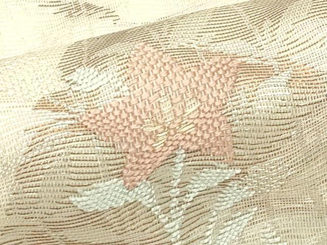 平和屋着物*夏物 六通柄袋帯 桔梗 銀糸 正絹 逸品 CABJ1863rv