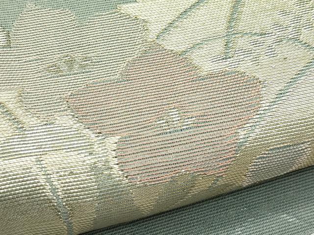 平和屋着物*夏物 六通柄袋帯 草花文 金銀糸 正絹 逸品 CABJ1867rv