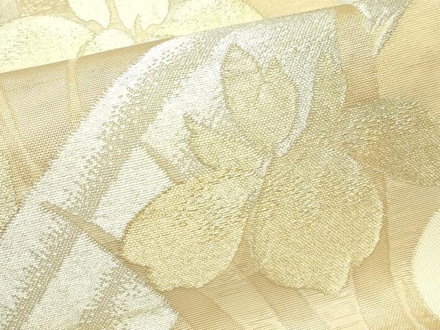 平和屋着物*夏物 西陣 まいづる謹製 銀座きしや 六通柄袋帯 杜若 金銀糸 証紙付き 正絹 逸品 未使用 CABJ1881rv