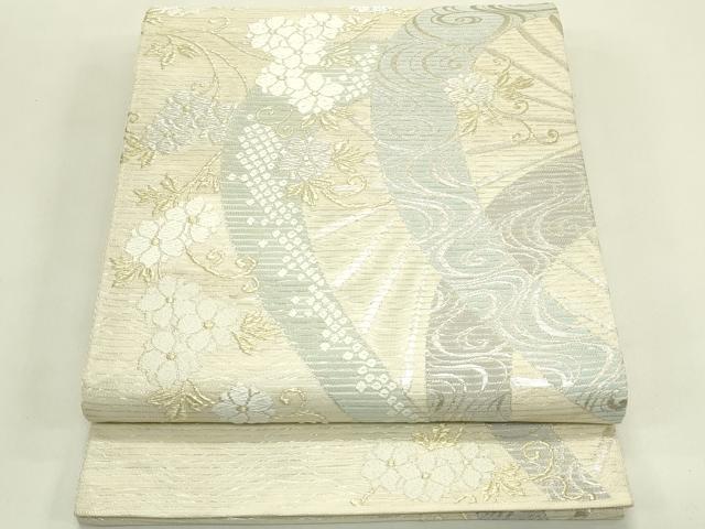 平和屋着物*夏物 六通柄袋帯 唐織 花唐草文 金銀糸 正絹 逸品 CABJ1892rv