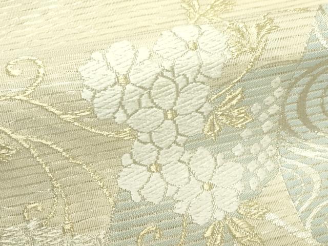 平和屋着物*夏物 六通柄袋帯 唐織 花唐草文 金銀糸 正絹 逸品 CABJ1892rv