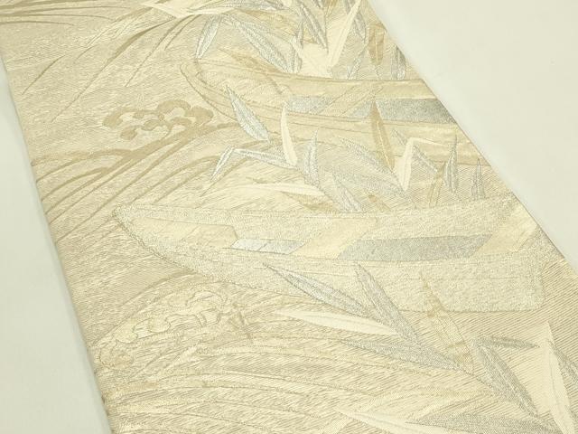 平和屋着物*夏物 六通柄袋帯 立波筏文 金銀糸 正絹 逸品 CABJ1900rv