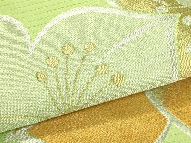 平和屋着物*夏物 アンティーク 大正ロマン 六通柄袋帯 草花文 金銀糸 CABJ1901rv