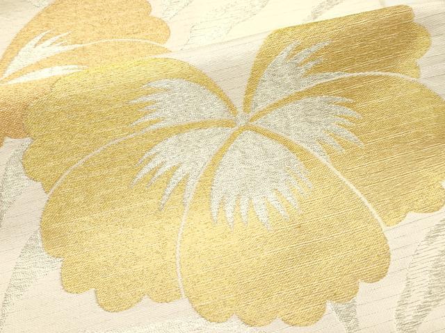 平和屋着物*夏物 アンティーク 大正ロマン 六通柄 京袋帯 草花文 金銀糸 CABJ1905rv