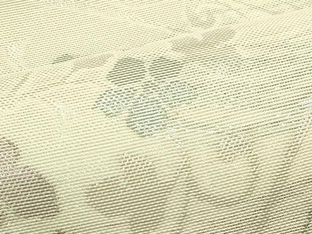 平和屋着物*夏物 六通柄袋帯 花唐草文 銀糸 正絹 逸品 未使用 CABJ1908rv