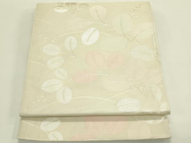 平和屋着物*夏物 六通柄袋帯 萩 金糸 正絹 逸品 CABJ1912rv