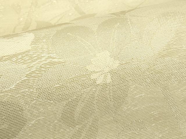 平和屋着物*夏物 六通柄 本袋帯 草花文 銀糸 証紙付き 正絹 逸品 CABJ1917rv