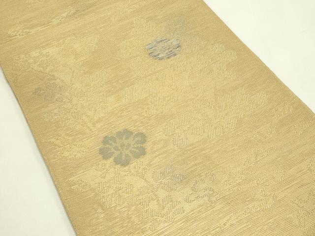 平和屋着物*夏物 六通柄 京袋帯 草花文 金糸 正絹 逸品 CABJ1919rv