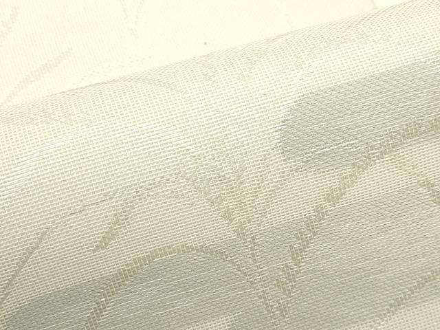平和屋着物*夏物 六通柄袋帯 エ霞草木文 銀糸 正絹 逸品 未使用 CABJ1922rv