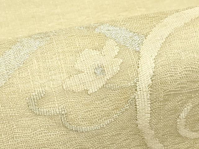 平和屋着物▽太鼓柄袋帯 スリーシーズン 春夏秋 瓢箪 銀糸 正絹 逸品 CABJ1943rv