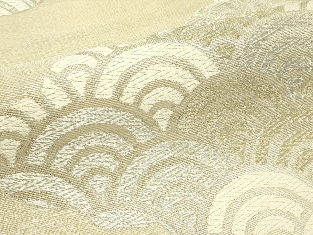 平和屋着物*夏物 六通柄袋帯 唐織 雲取り青海波 金銀糸 正絹 逸品 CABJ1946rv