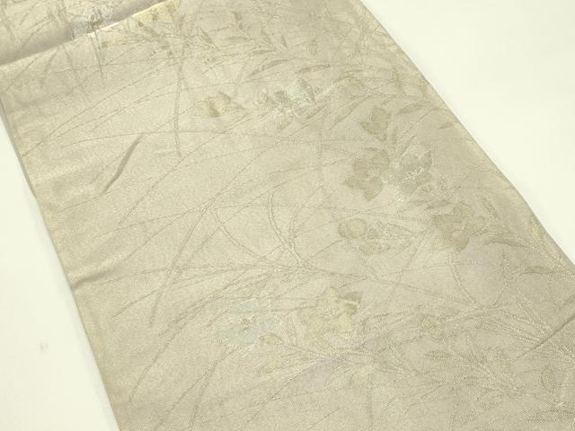 平和屋着物*夏物 六通柄袋帯 桔梗 金銀糸 正絹 逸品 CABJ1948rv