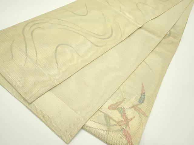 平和屋着物*夏物 太鼓柄 本袋帯 流水草木文 金糸 正絹 逸品 CABJ1951rv