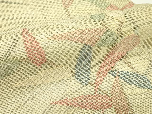 平和屋着物*夏物 太鼓柄 本袋帯 流水草木文 金糸 正絹 逸品 CABJ1951rv